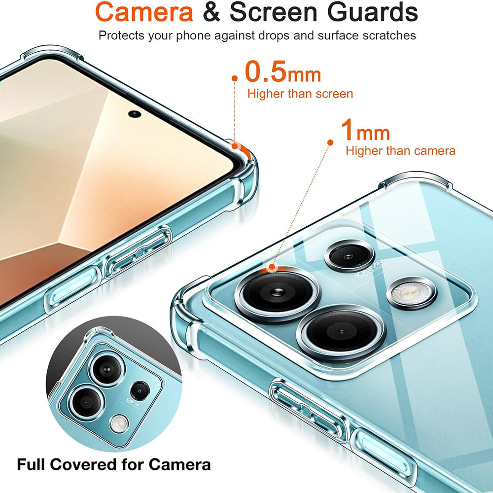 Cover til Xiaomi Redmi Note 13 Pro 4G / Poco M6 Pro 4G, Techsuit, Stødabsorberende Klar, Transparent