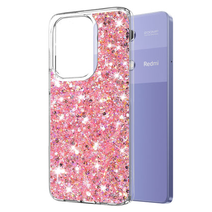 Cover til Xiaomi Redmi Note 13 Pro 4G / Poco M6 Pro 4G, Techsuit, Glitrende Glitter, Pink