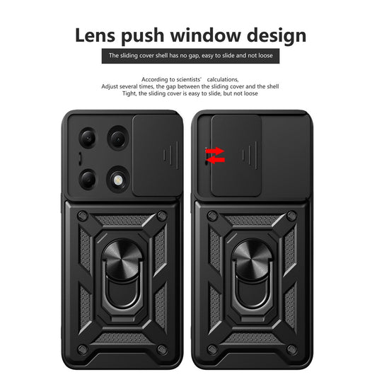 Cover til Xiaomi Redmi Note 13 Pro 4G / Poco M6 Pro 4G, Techsuit, CamShield, Sort