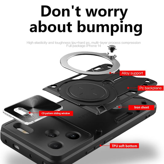 Cover til Xiaomi Redmi Note 13 Pro+, Techsuit, CamGuard Pro, Sort