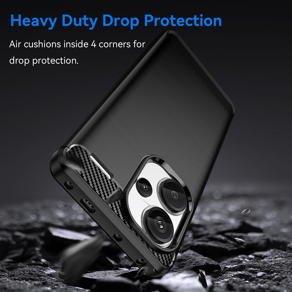 Cover til Xiaomi Redmi Note 13 Pro+, Techsuit, Carbon, Sort