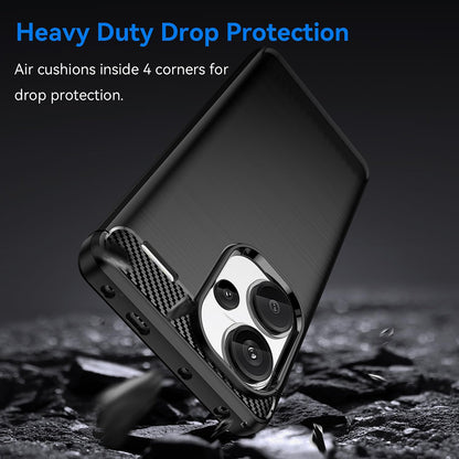 Cover til Xiaomi Redmi Note 13 Pro+, Techsuit, Carbon, Sort