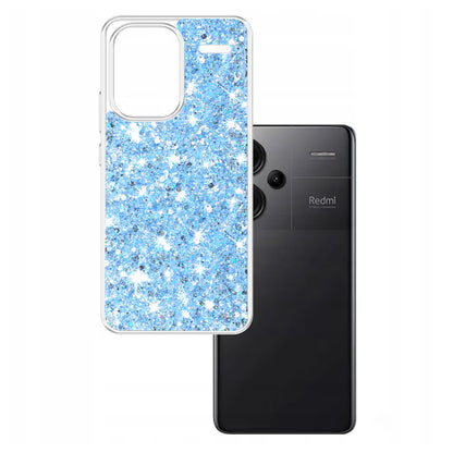 Cover til Xiaomi Redmi Note 13 Pro+, Techsuit, Glitrende Glitter, Blå