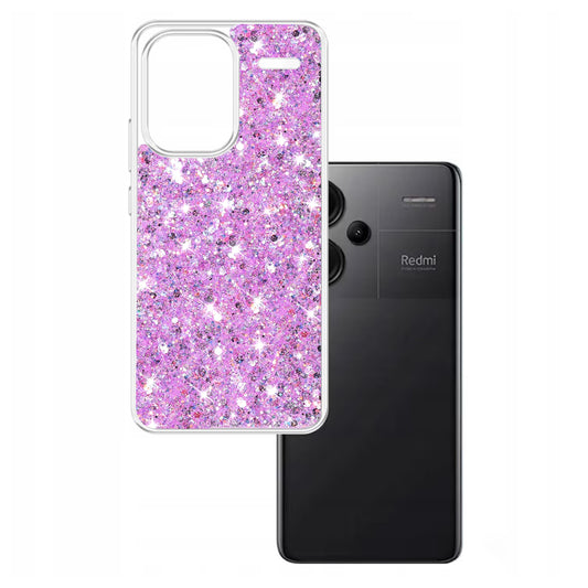 Cover til Xiaomi Redmi Note 13 Pro+, Techsuit, Glitrende Glitter, Magenta