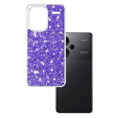 Cover til Xiaomi Redmi Note 13 Pro+, Techsuit, Glitrende Glitter, Lilla