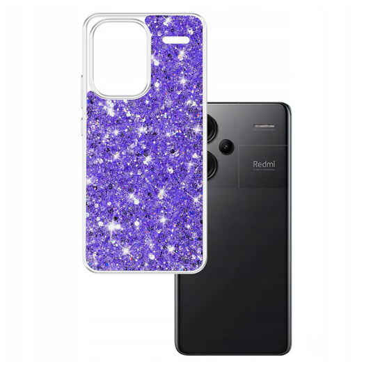 Cover til Xiaomi Redmi Note 13 Pro+, Techsuit, Glitrende Glitter, Lilla
