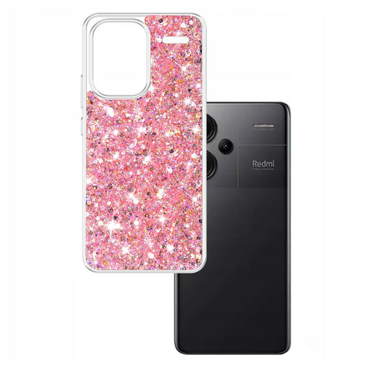 Cover til Xiaomi Redmi Note 13 Pro+, Techsuit, Glitrende Glitter, Pink