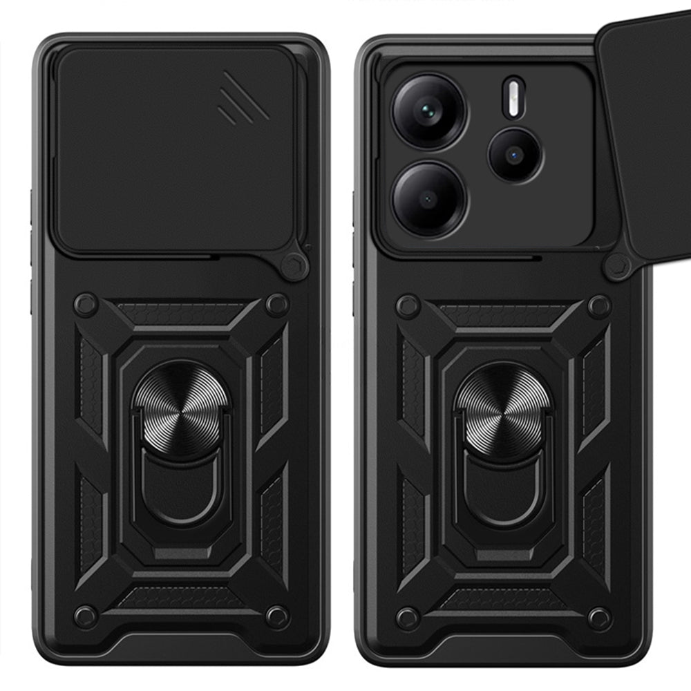 Cover til Xiaomi Redmi Note 14 4G (Regional), Techsuit, CamShield, Sort