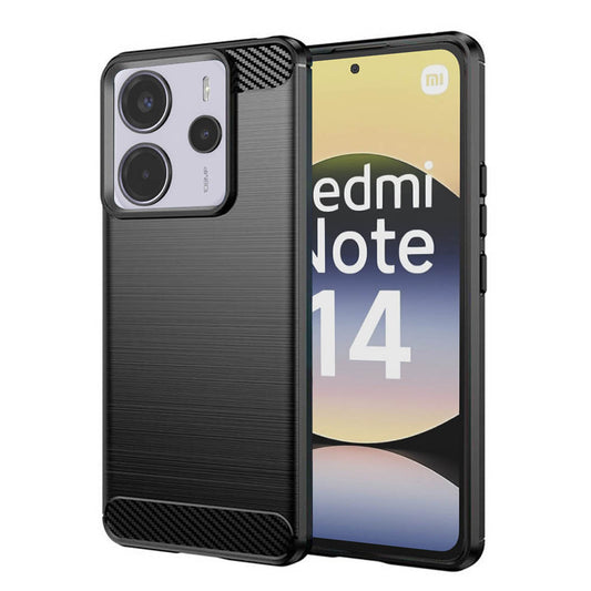 Cover til Xiaomi Redmi Note 14 4G (Regional), Techsuit, Carbon, Sort