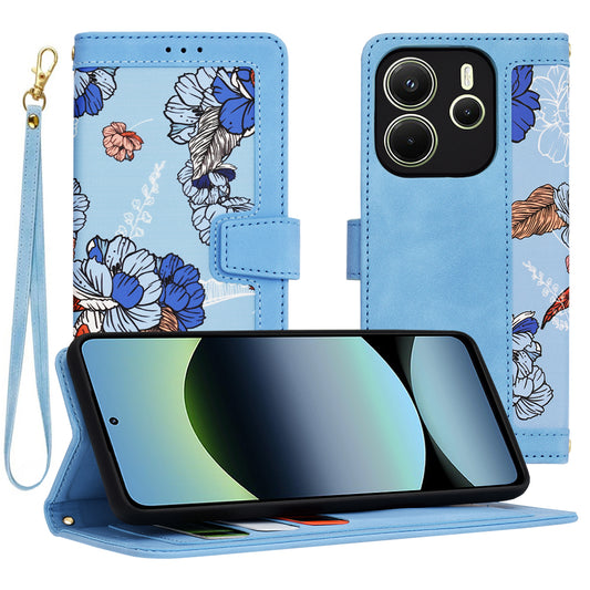 Cover til Xiaomi Redmi Note 14 4G (Regional), Techsuit, FlipCraft, Blå