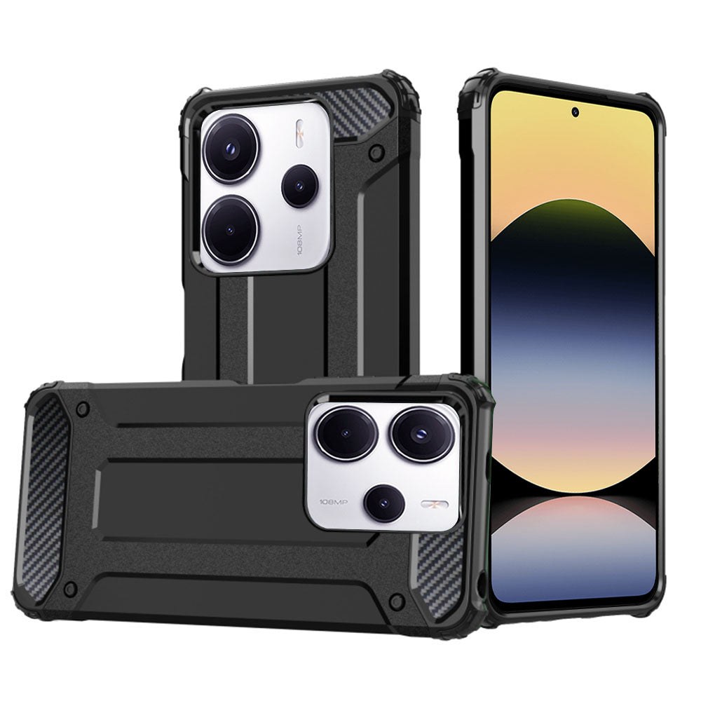 Cover til Xiaomi Redmi Note 14 4G (Regional), Techsuit, Hybrid Armor, Sort