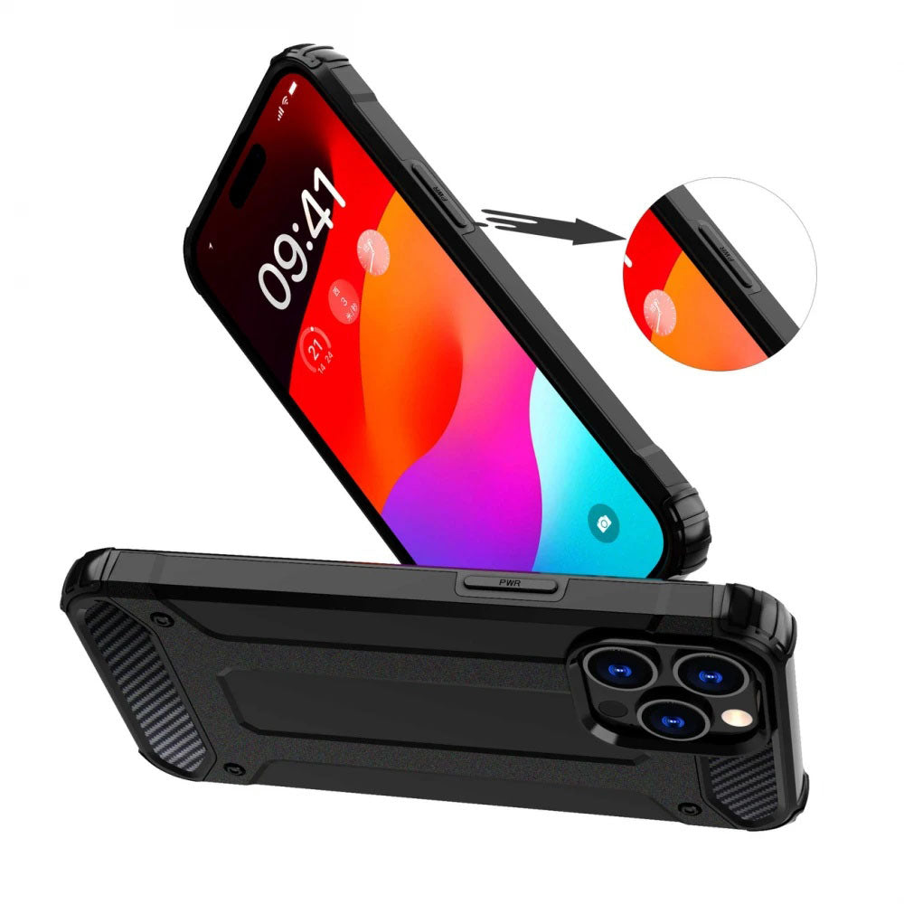 Cover til Xiaomi Redmi Note 14 4G (Regional), Techsuit, Hybrid Armor, Sort
