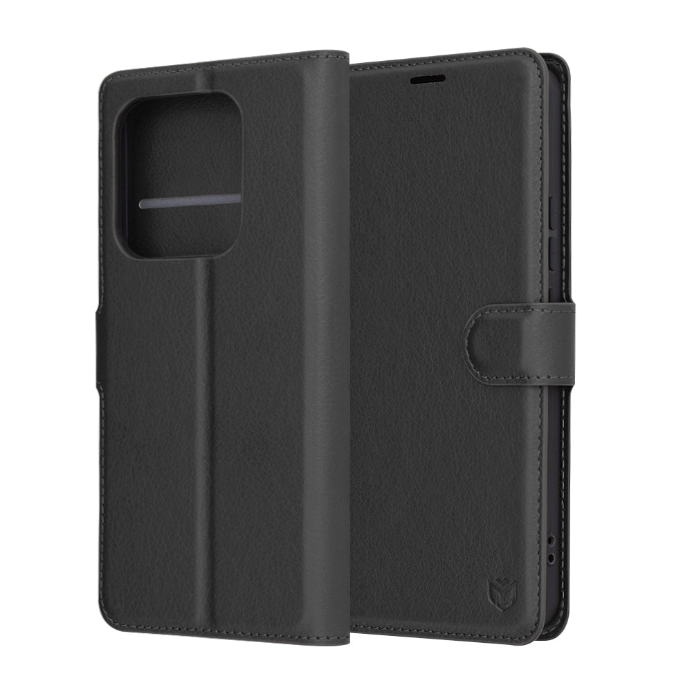 Cover til Xiaomi Redmi Note 14 4G (Regional), Techsuit, Læder Folio, Sort