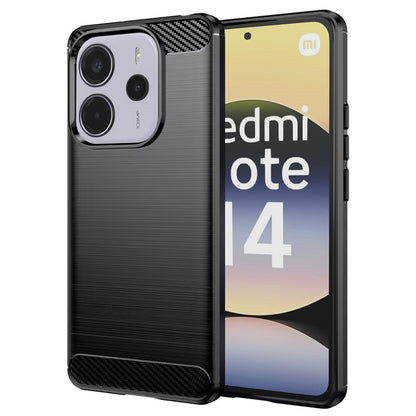 Cover til Xiaomi Redmi Note 14 4G (Standard), Techsuit, Carbon, Sort