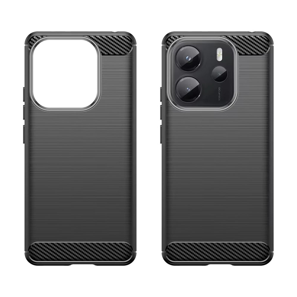 Cover til Xiaomi Redmi Note 14 4G (Standard), Techsuit, Carbon, Sort