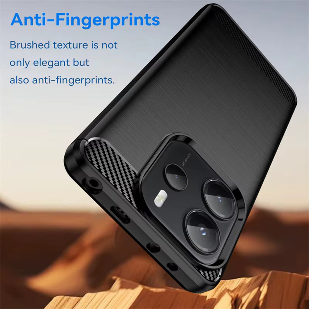 Cover til Xiaomi Redmi Note 14 4G (Standard), Techsuit, Carbon, Sort