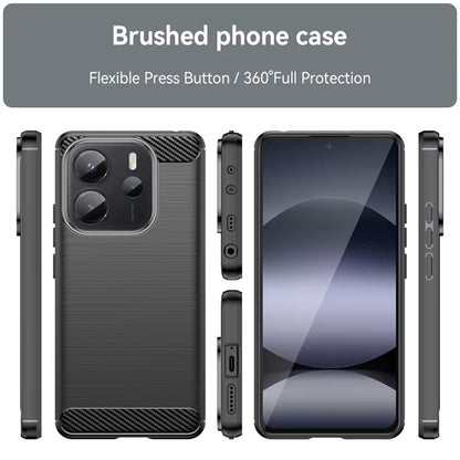 Cover til Xiaomi Redmi Note 14 4G (Standard), Techsuit, Carbon, Sort