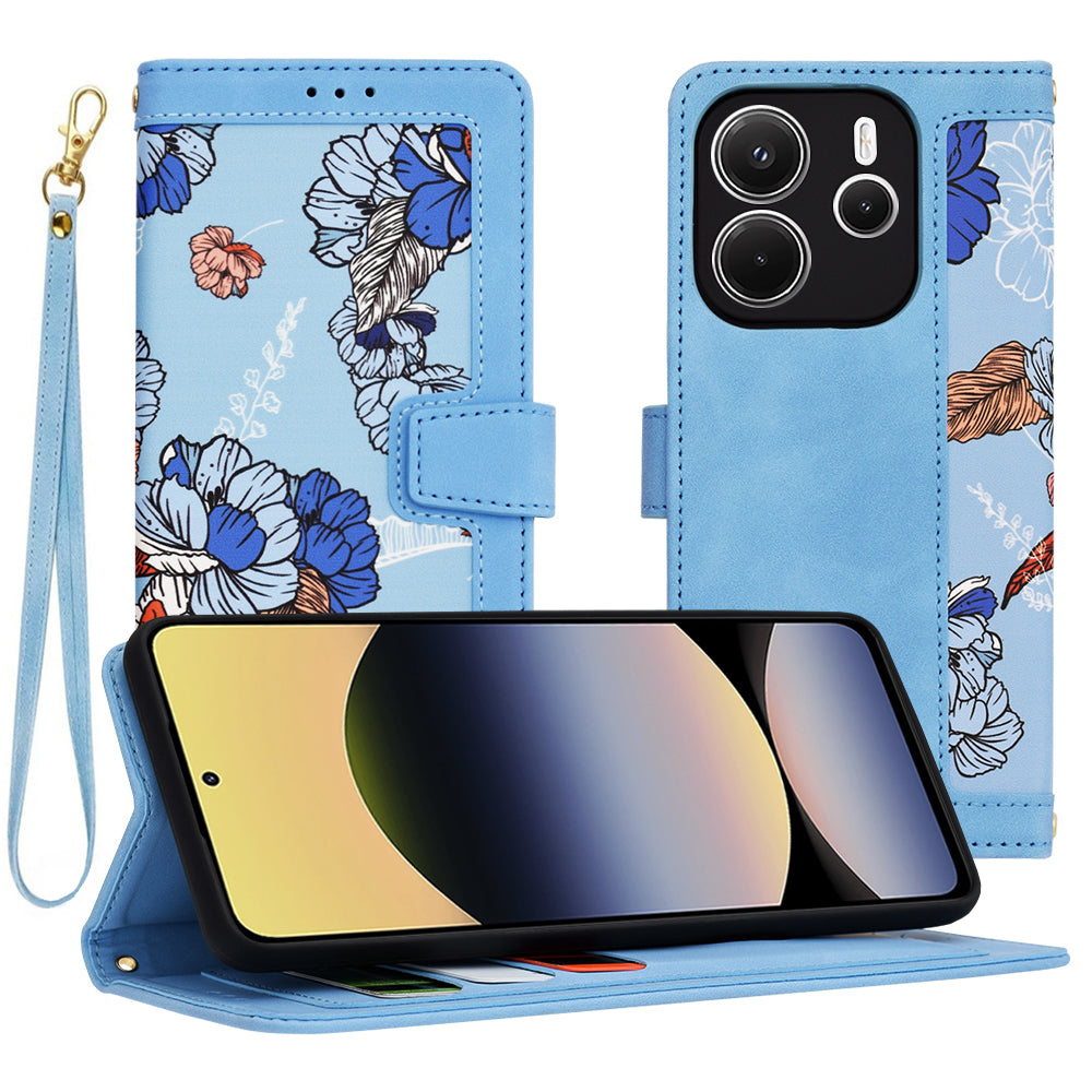 Cover til Xiaomi Redmi Note 14 4G (Standard), Techsuit, FlipCraft, Blå