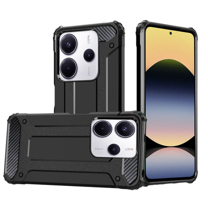 Cover til Xiaomi Redmi Note 14 4G (Standard), Techsuit, Hybrid Armor, Sort
