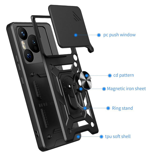 Cover til Xiaomi Redmi Note 14 5G, Techsuit, CamShield, Blå