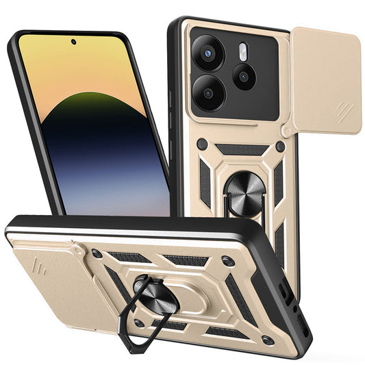 Cover til Xiaomi Redmi Note 14 5G, Techsuit, CamShield, Guld