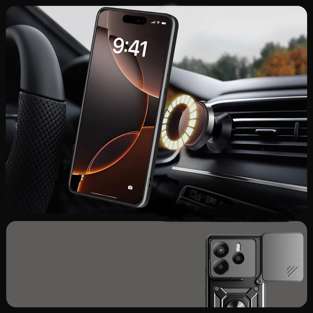 Cover til Xiaomi Redmi Note 14 5G, Techsuit, CamShield, Sort