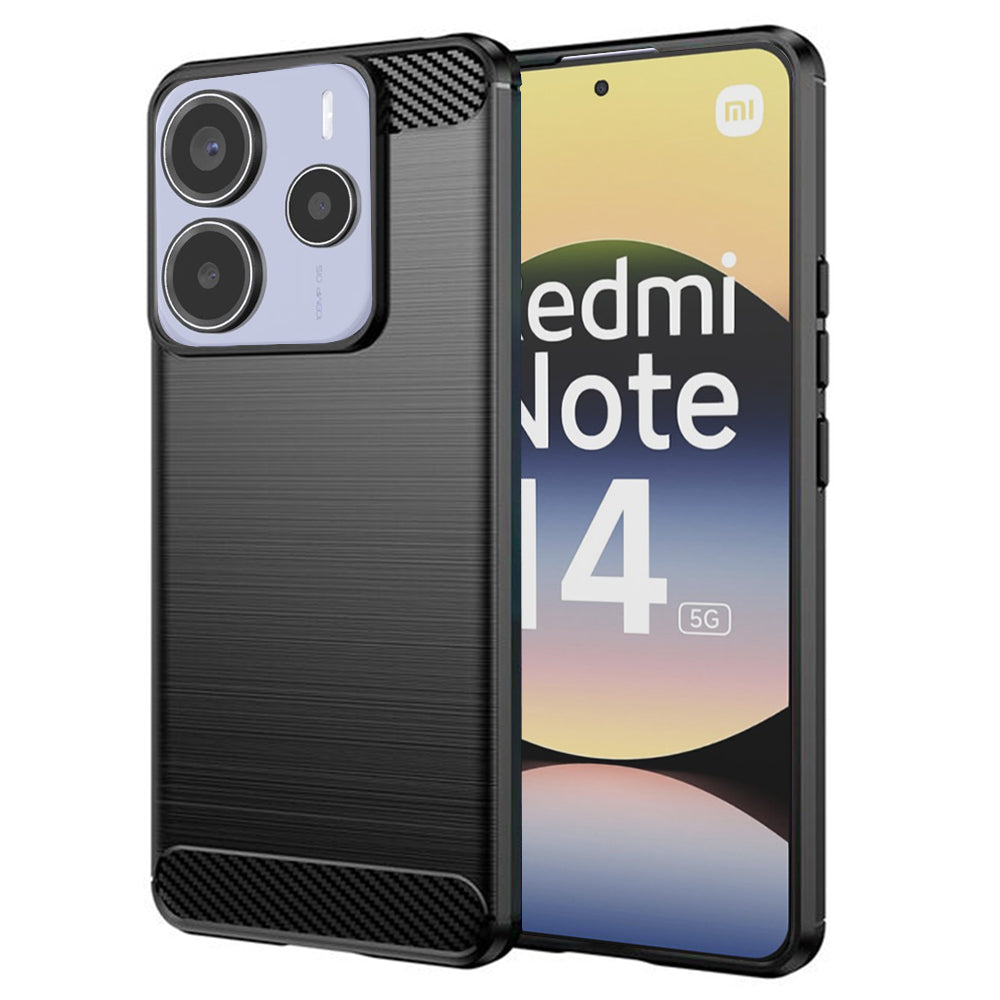 Cover til Xiaomi Redmi Note 14 5G, Techsuit, Carbon, Sort