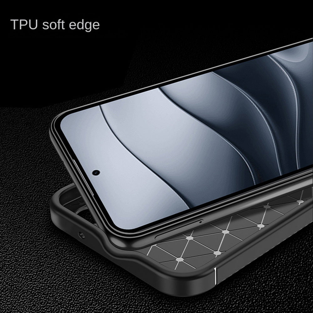 Cover til Xiaomi Redmi Note 14 5G, Techsuit, CarbonFiber, Sort