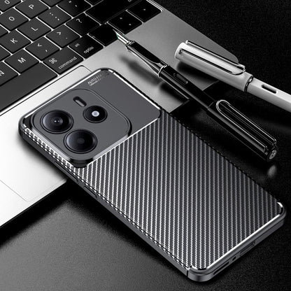Cover til Xiaomi Redmi Note 14 5G, Techsuit, CarbonFiber, Sort