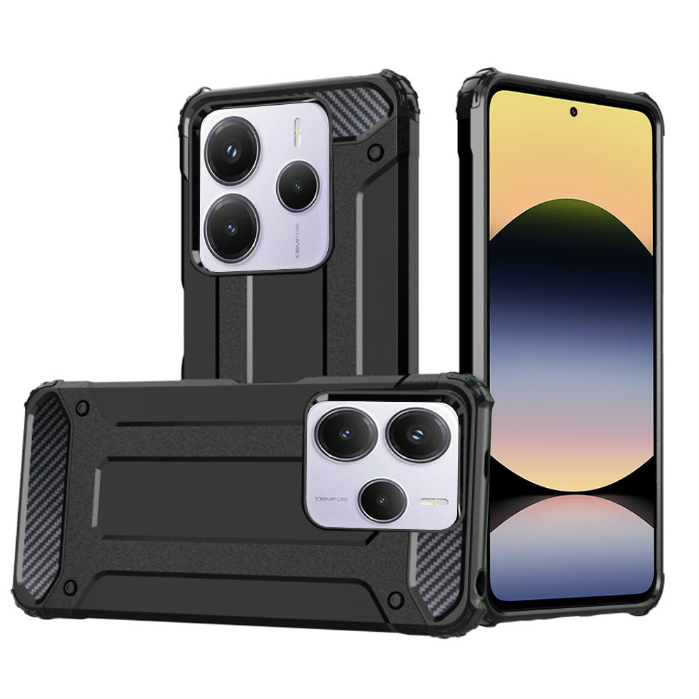 Cover til Xiaomi Redmi Note 14 5G, Techsuit, Hybrid Armor, Sort