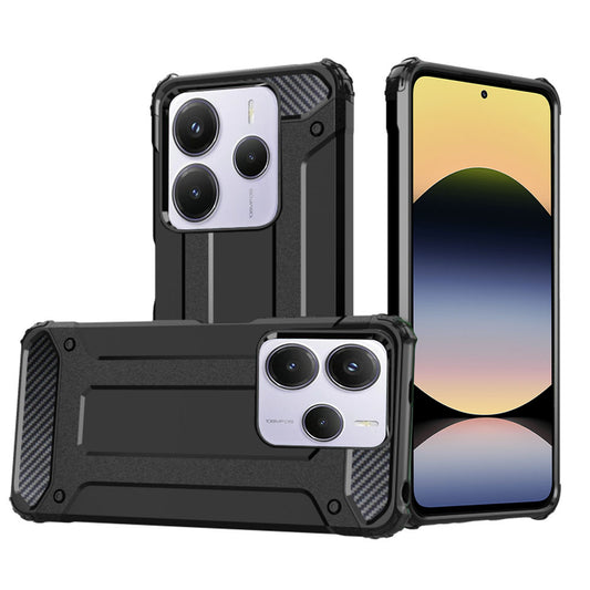 Cover til Xiaomi Redmi Note 14 5G, Techsuit, Hybrid Armor, Sort