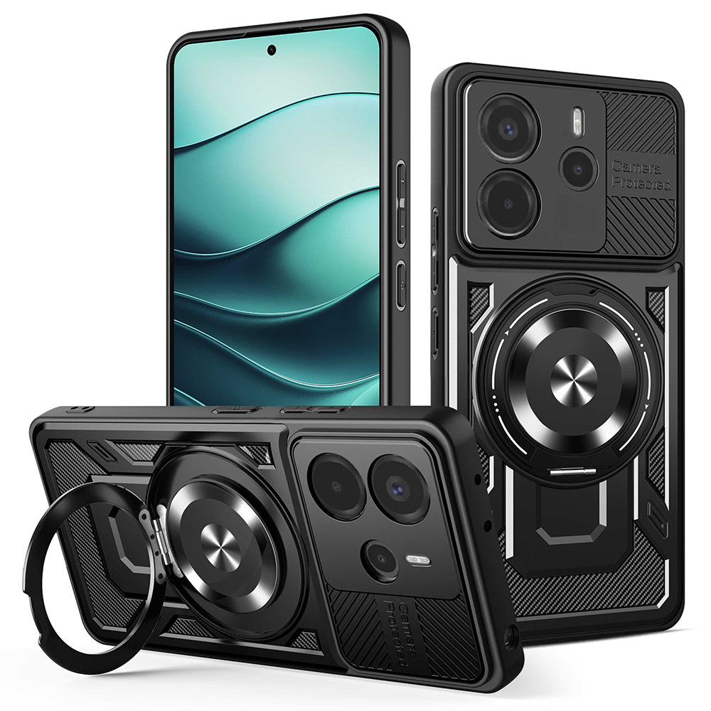 Cover til Xiaomi Redmi Note 14 5G, Techsuit, RuggedCam, Sort