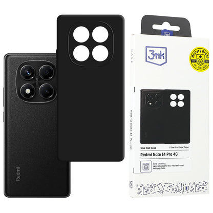 Cover til Xiaomi Redmi Note 14 Pro 4G, 3MK, Mat Sort
