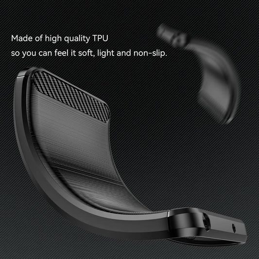 Cover til Xiaomi Redmi Note 14 Pro 4G, Techsuit, Carbon, Sort