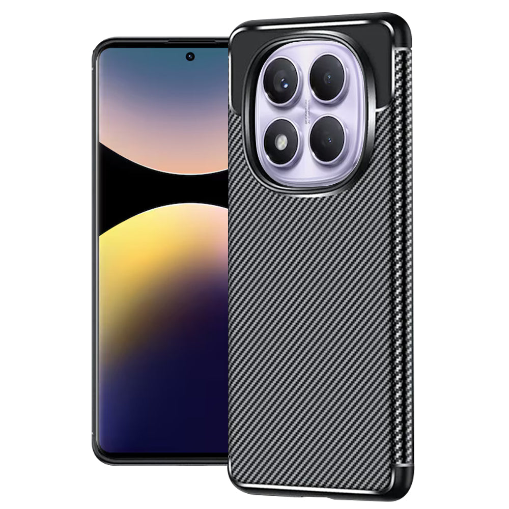 Cover til Xiaomi Redmi Note 14 Pro 4G, Techsuit, CarbonFiber, Sort