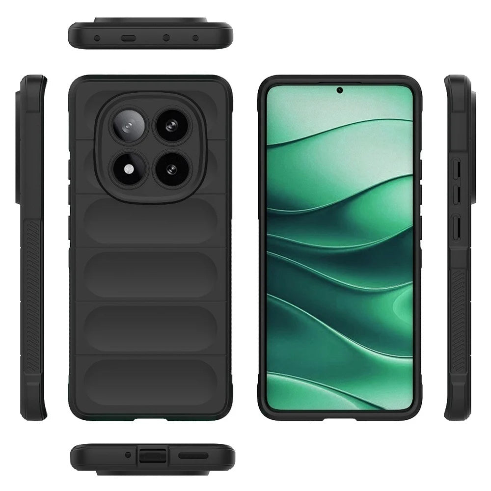 Cover til Xiaomi Redmi Note 14 Pro 4G, Techsuit, Magic Shield, Sort