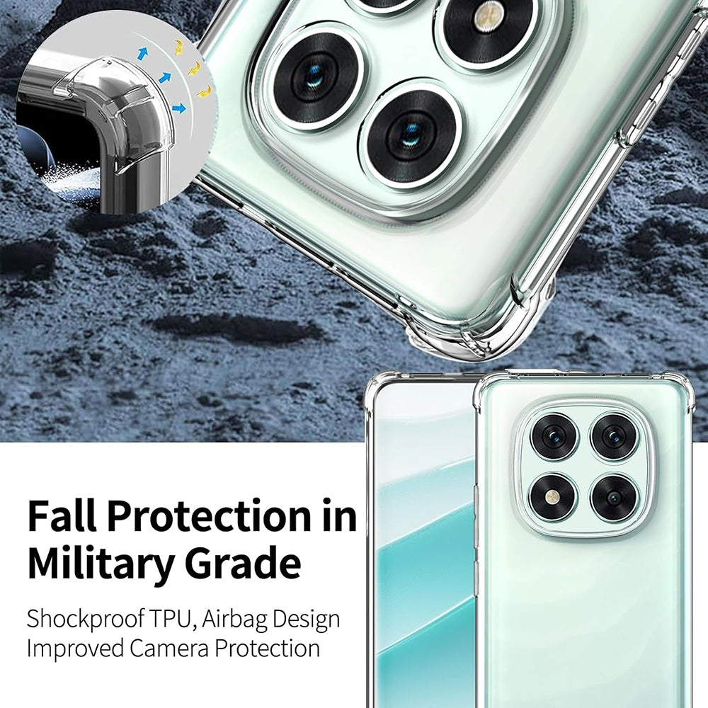 Cover til Xiaomi Redmi Note 14 Pro 4G, Techsuit, Stødabsorberende Klar, Transparent