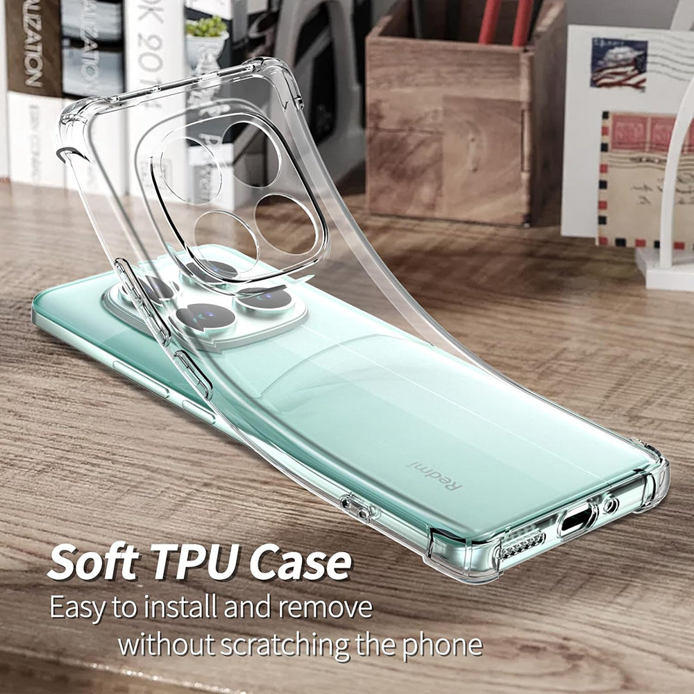 Cover til Xiaomi Redmi Note 14 Pro 4G, Techsuit, Stødabsorberende Klar, Transparent