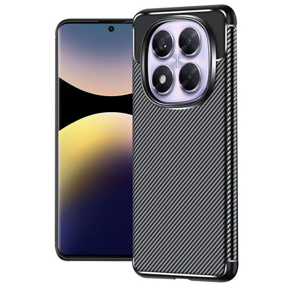 Cover til Xiaomi Redmi Note 14 Pro+ 5G / Note 14 Pro 5G / Poco X7, Techsuit, CarbonFiber, Sort