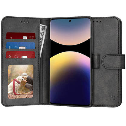 Cover til Xiaomi Redmi Note 14 Pro+ 5G, Techsuit, Diary Book, Sort