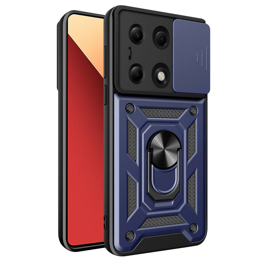 Cover til Xiaomi Redmi Note 14S / Note 13 Pro 4G / Poco M6 Pro 4G, Techsuit, CamShield, Blå
