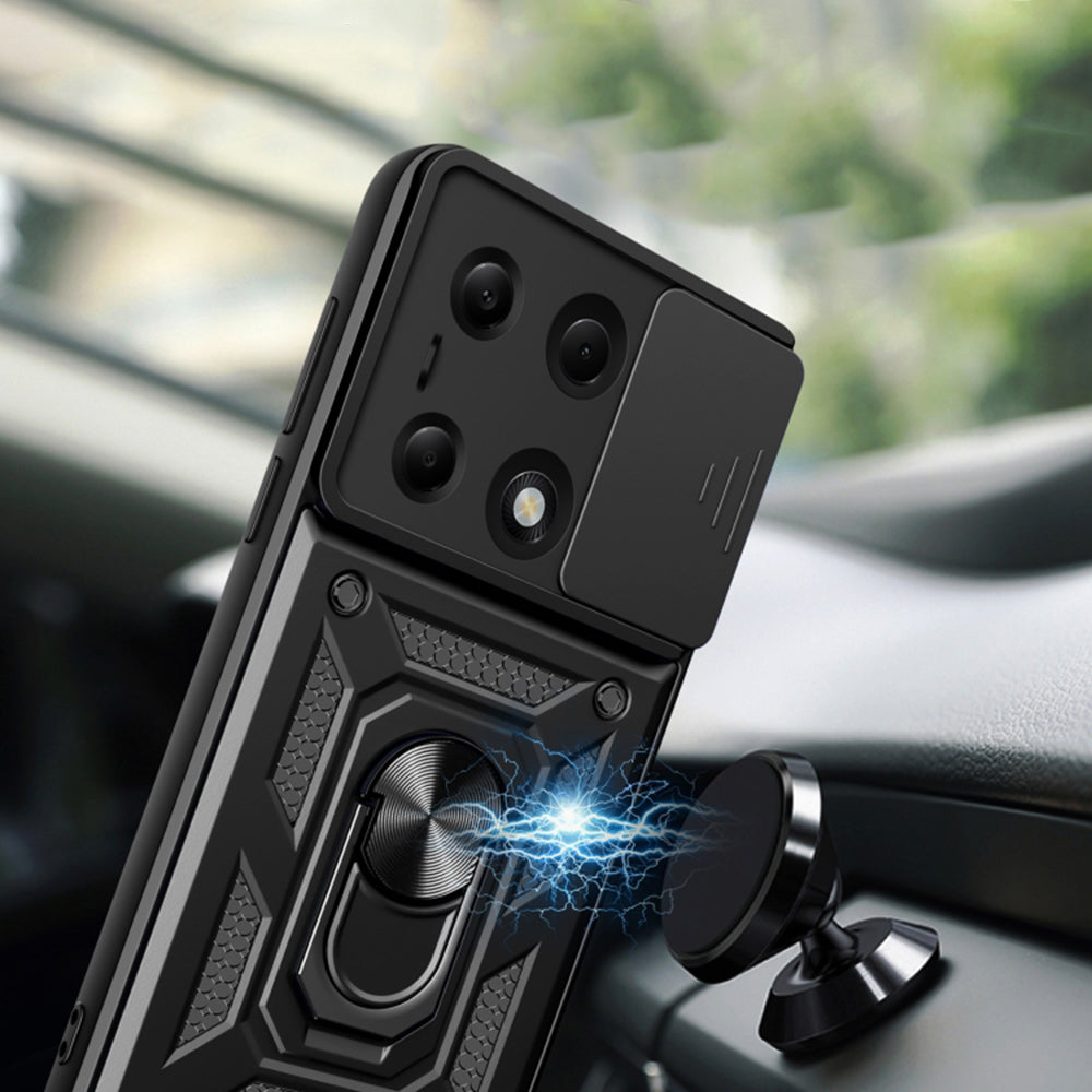 Cover til Xiaomi Redmi Note 14S / Note 13 Pro 4G / Poco M6 Pro 4G, Techsuit, CamShield, Blå