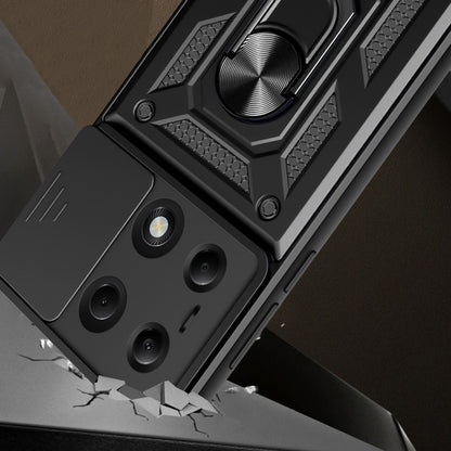 Cover til Xiaomi Redmi Note 14S / Note 13 Pro 4G / Poco M6 Pro 4G, Techsuit, CamShield, Blå