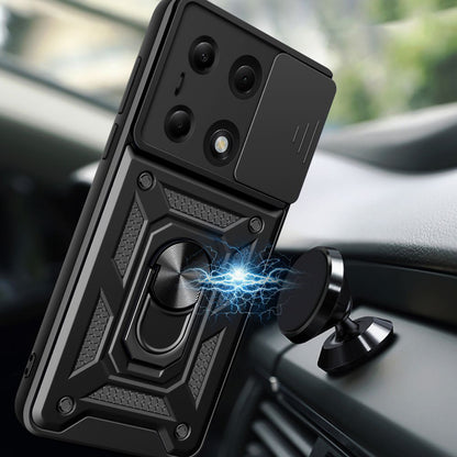 Cover til Xiaomi Redmi Note 14S / Note 13 Pro 4G / Poco M6 Pro 4G, Techsuit, CamShield, Sort