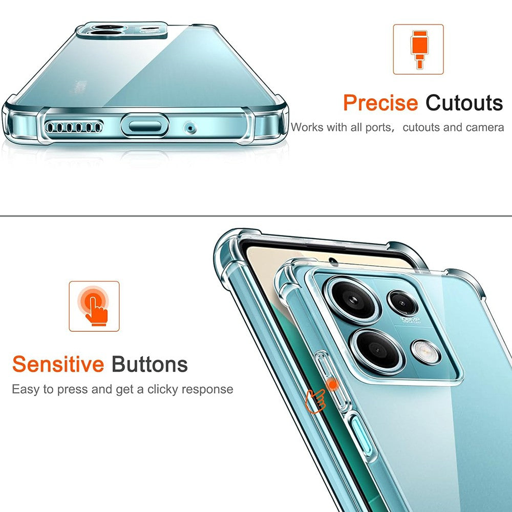 Cover til Xiaomi Redmi Note 14S, Techsuit, Stødabsorberende Klar, Transparent