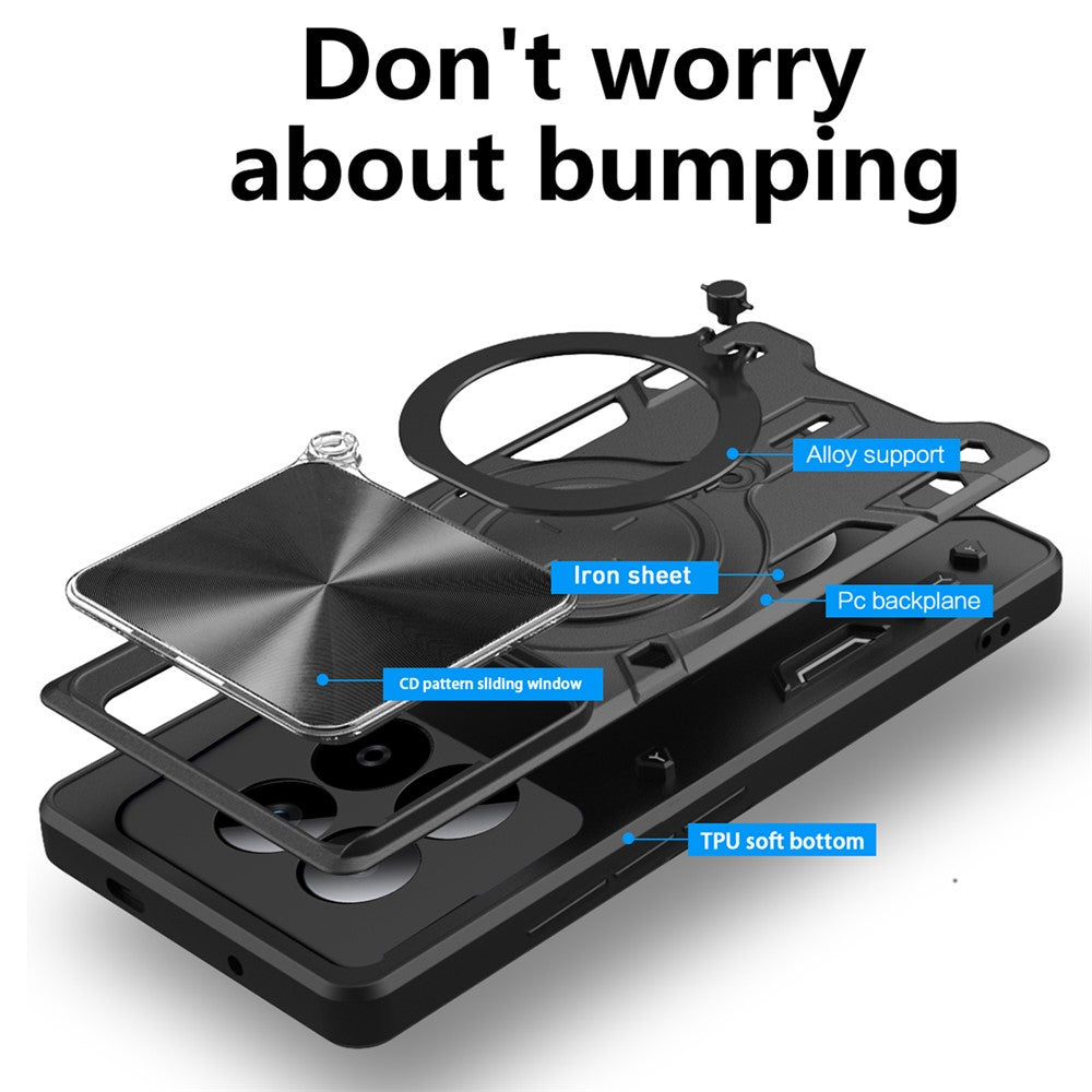 Etui til Xiaomi Redmi Note 15 Pro 4G, Techsuit, CamGuard Pro, Blå