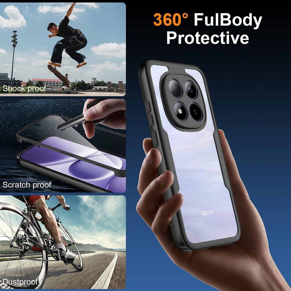 Etui til Xiaomi Redmi Note 15 Pro 4G, Techsuit, ColorVerse 360, Sort