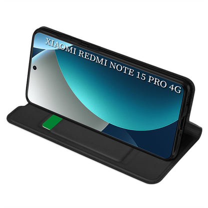 Etui til Xiaomi Redmi Note 15 Pro 4G, Techsuit, Magskin Book, Sort