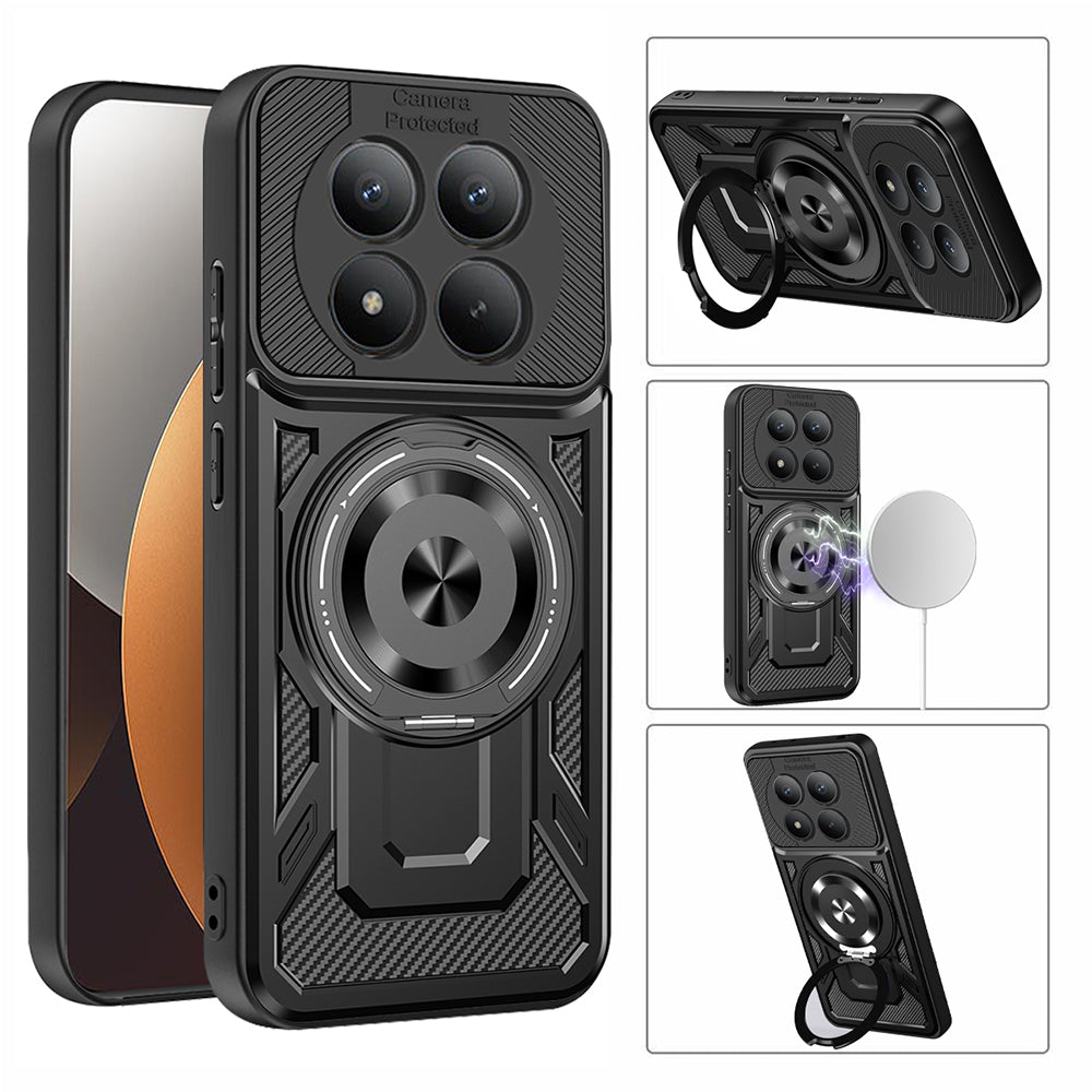 Etui til Xiaomi Redmi Note 15 Pro 4G, Techsuit, RuggedCam, Sort