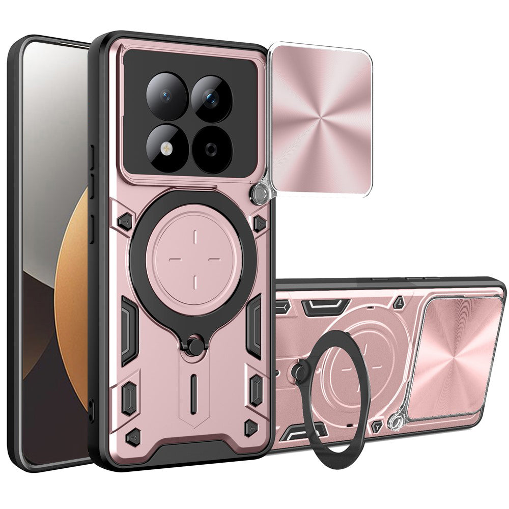 Etui til Xiaomi Redmi Note 15 Pro 5G, Techsuit, CamGuard Pro, Gylden Rosa